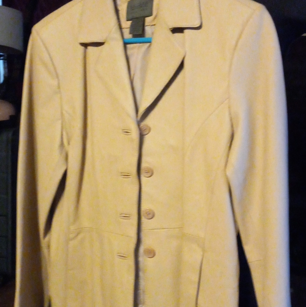 Leather Jacket, Uniform, Tan, size 6